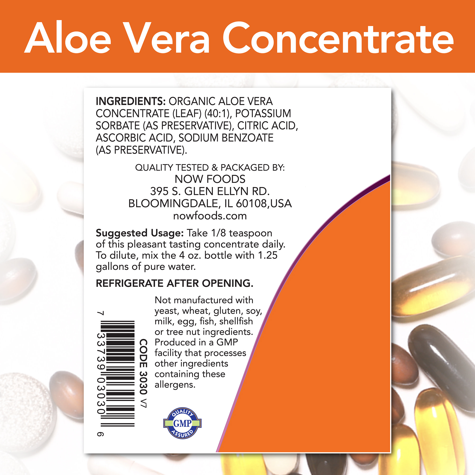 NOW Foods Aloe Vera Concentrate 118 mL | Nahdi