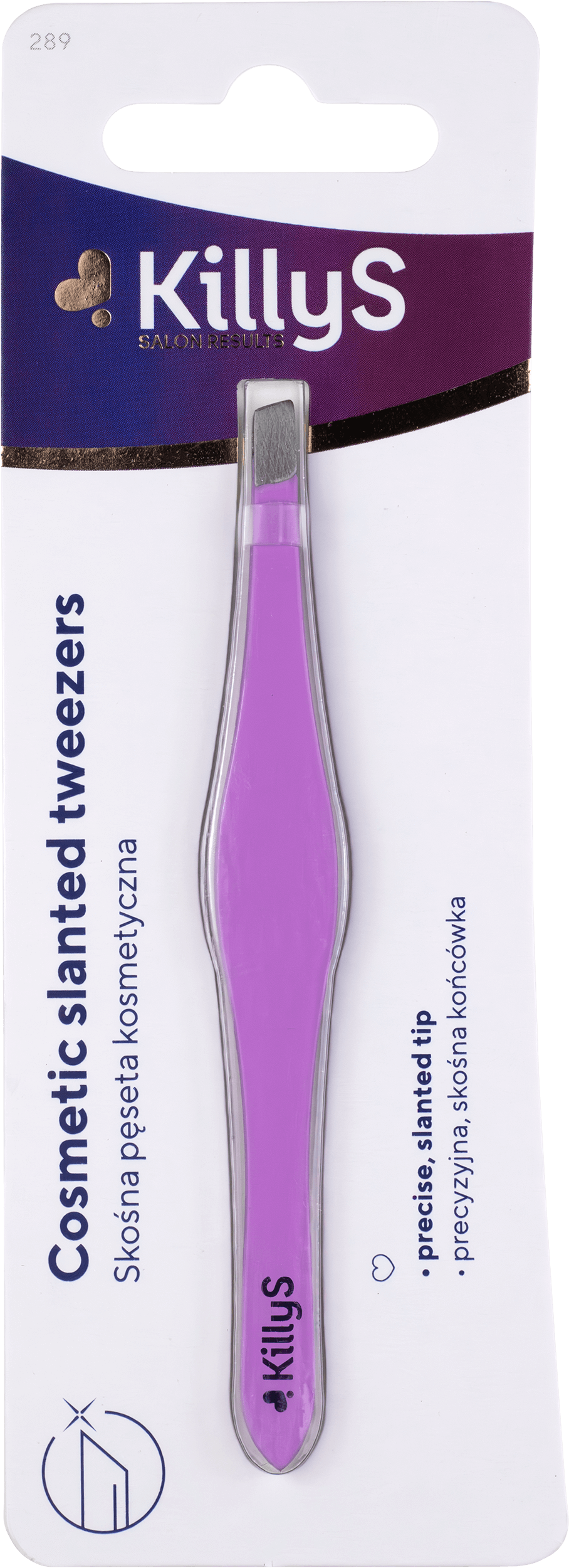 KillyS Cosmetic Slanted Tweezers Violet