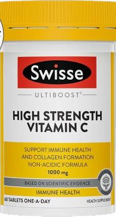 Swisse Ultiboost High Strength Vitamin C - 60 Tablets