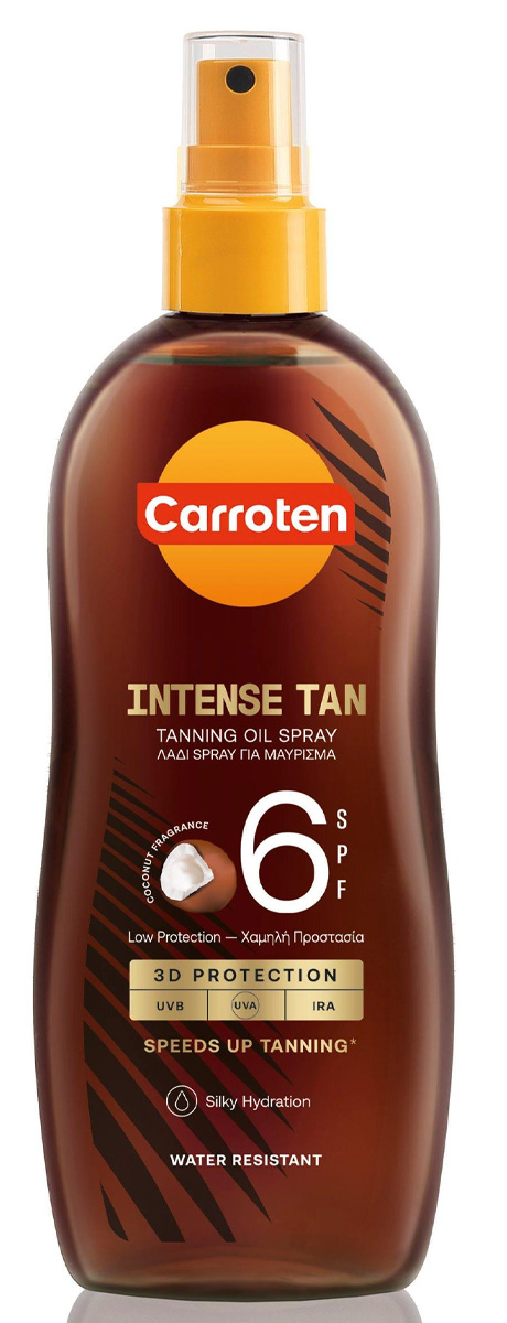 Carroten Intense Tan Oil Spf6 Coconut Fragrance 200 ml