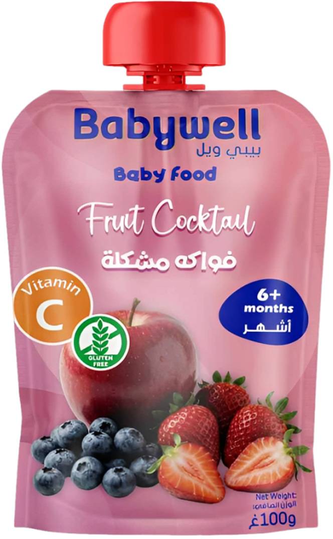 Babywell Puree Fruit Coctail 6 Months+ - 100 gm