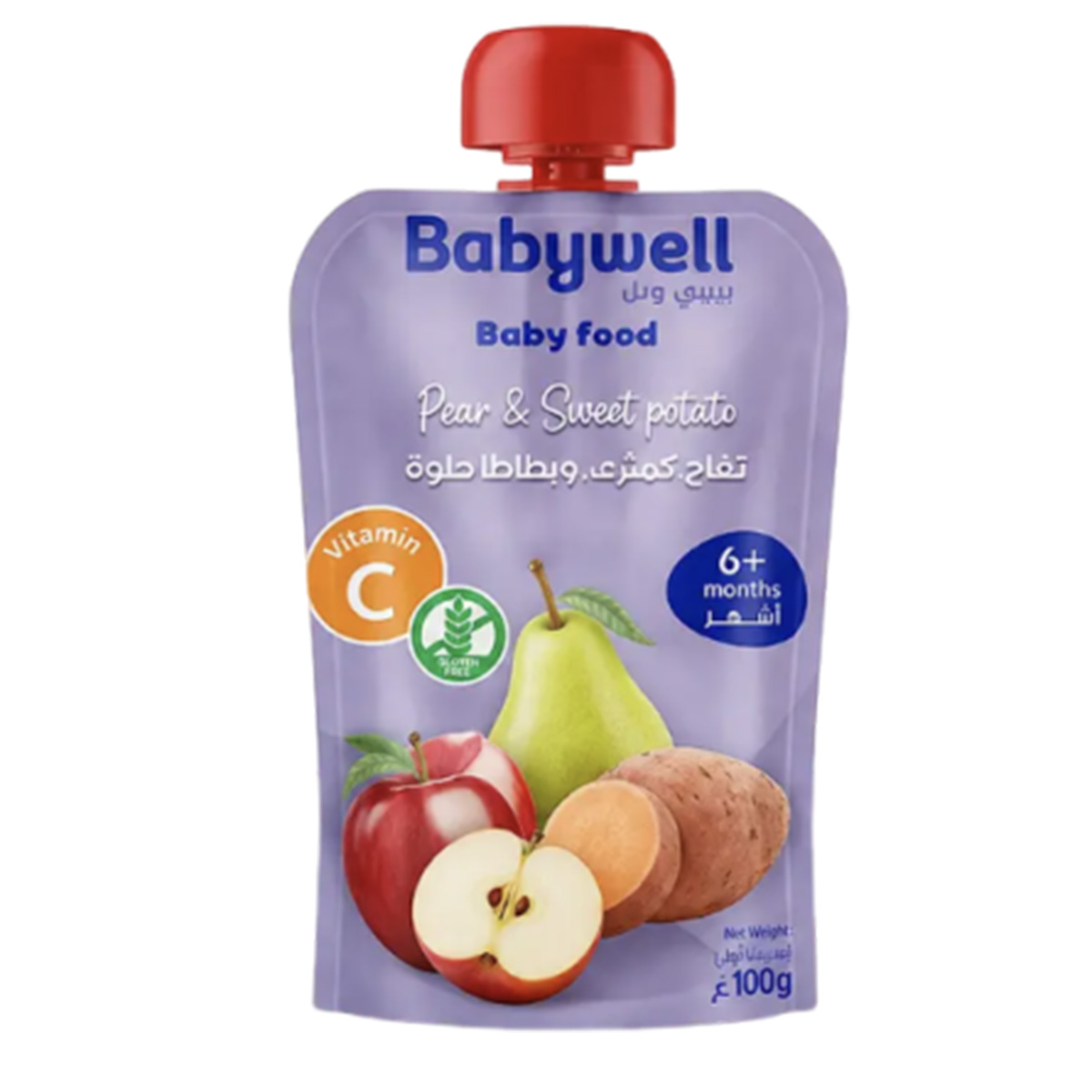 Babywell Puree Apple Pear Sweet Potato - 100 gm