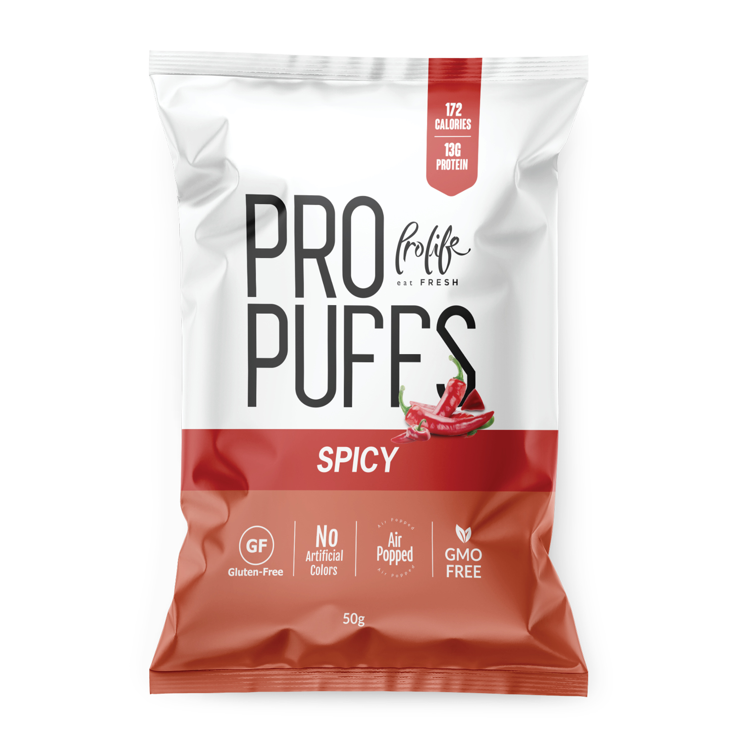 Prolife Pro Puffs Spicy Flavor 50 Gm