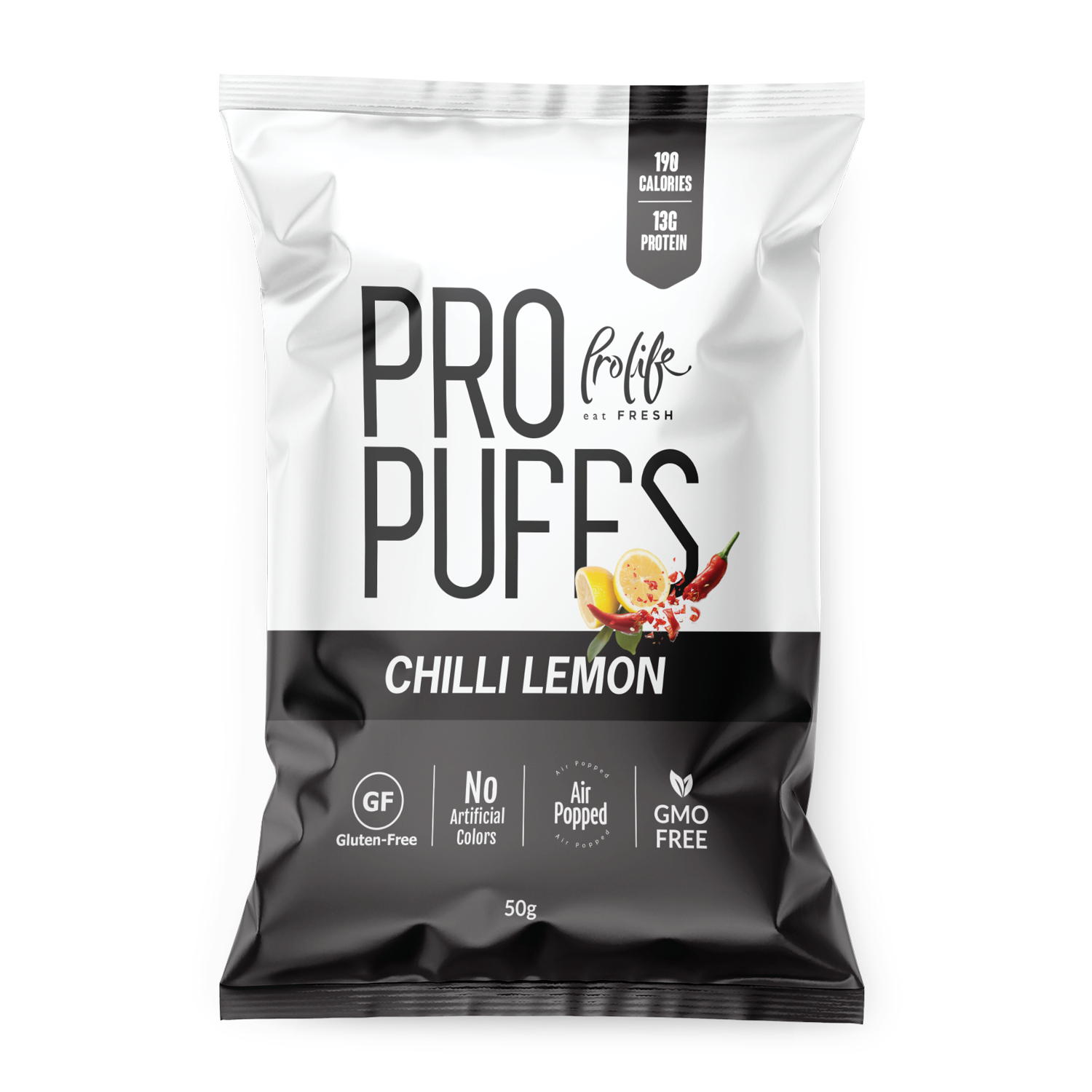Prolife Pro Puffs Chilli Lemon Flavor 50 Gm