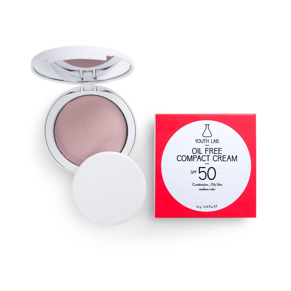 Youth Lab Oil Free Compact Cream Spf 50 Medium Color