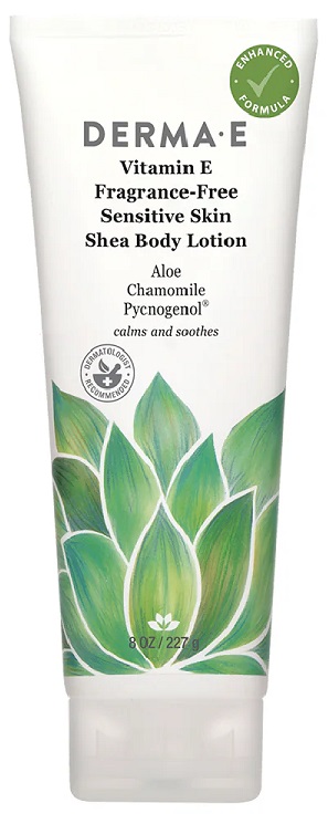 Derma E Vitamin E Fragrance-Free Sensitive Shea Body Lotion - 227 gm