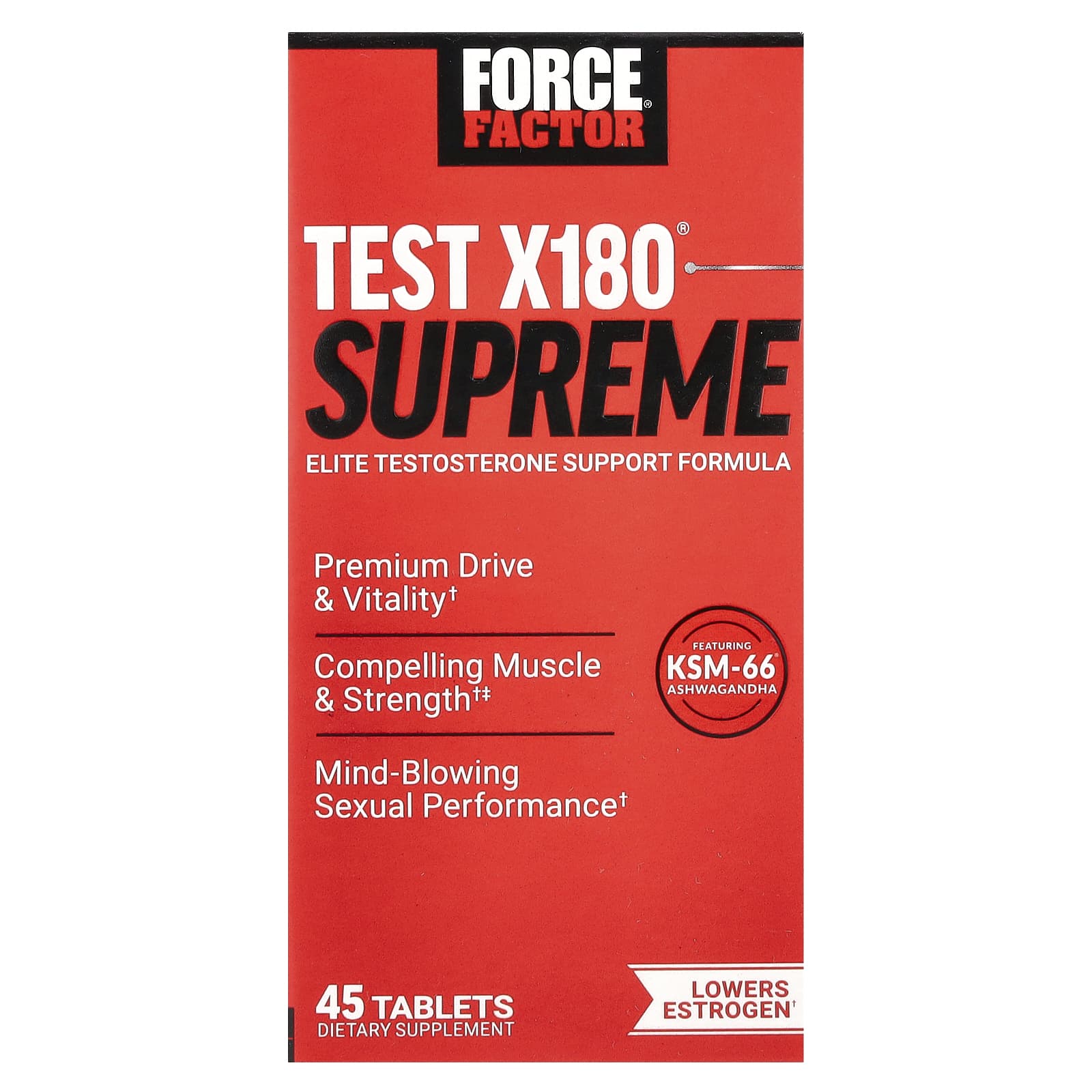 Force Factor Alpha King Supreme Elite Testo Booster 45 Tablets