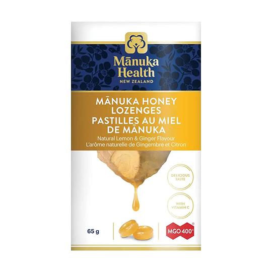 Manuka Health MGO 400+ Manuka Honey Lemon Ginger Drops - 15 pieces