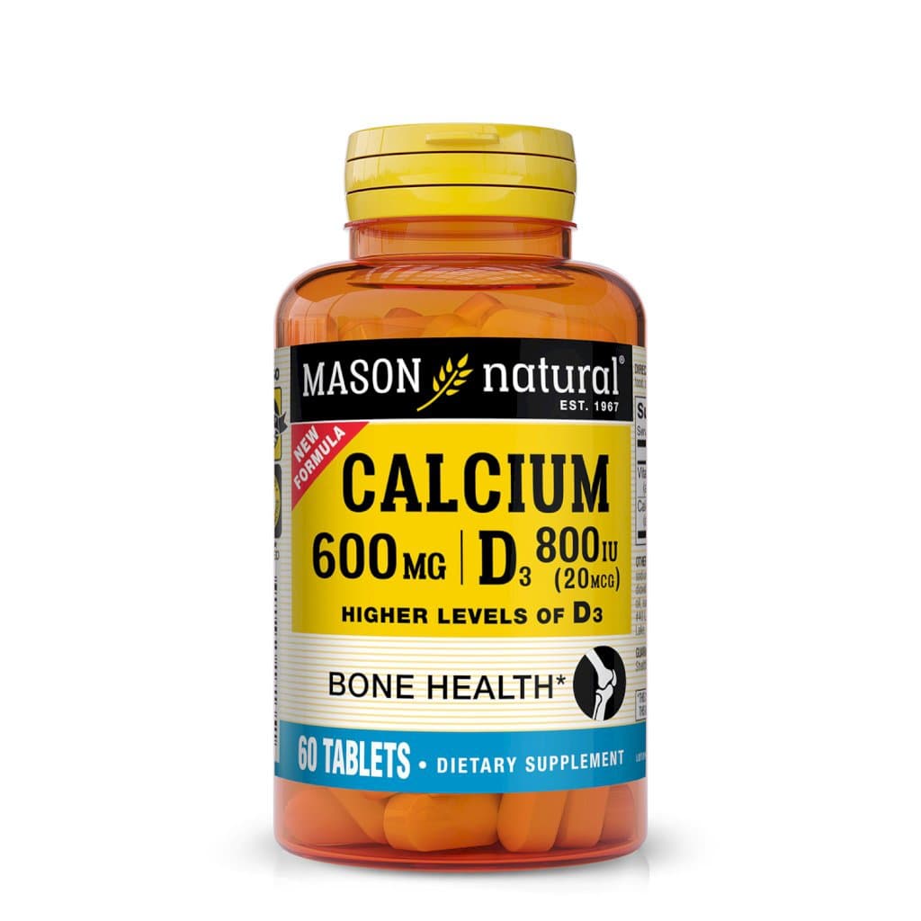 ماسون ناتشورال كالسيوم - 600 مجم - فيتامين د3 800 وحدة دولية - 60 قرصًا