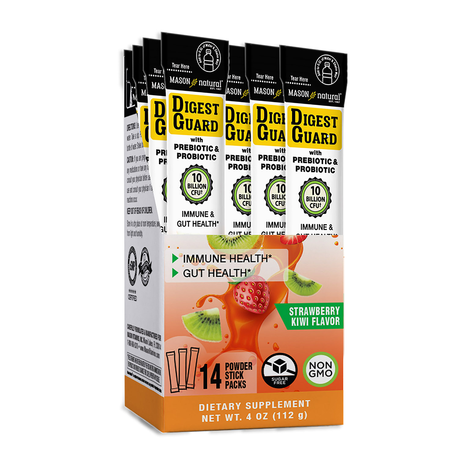 Mason Natural DigestGuard Prebiotic&Probiotic,14Powder stick
