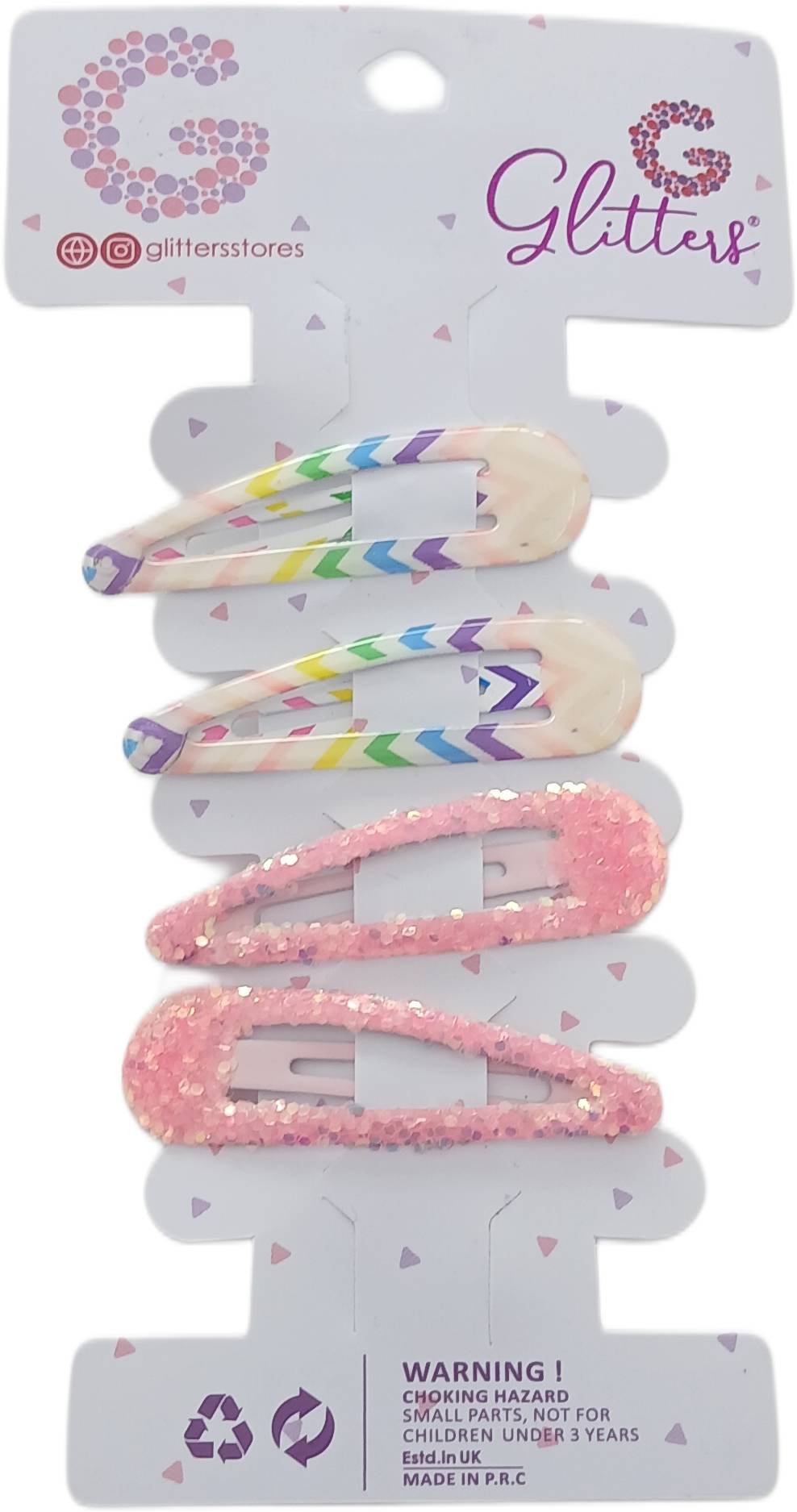Glitters Snap Clip Glt2816 - 3 Pcs