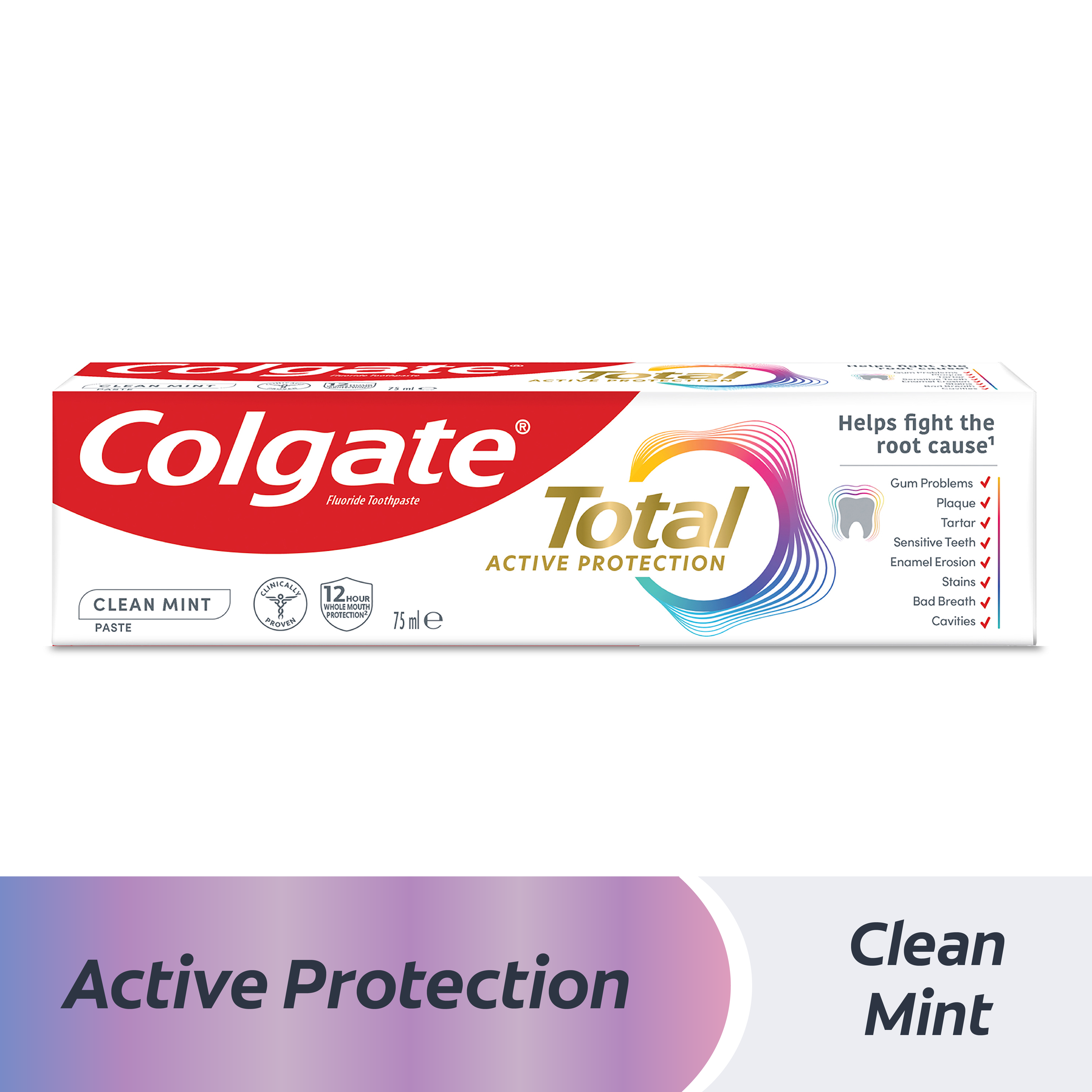 كولجيت معجون أسنان توتال أكتيف بروتكتيف بروتيكشن كلين بالنعناع 75 مل