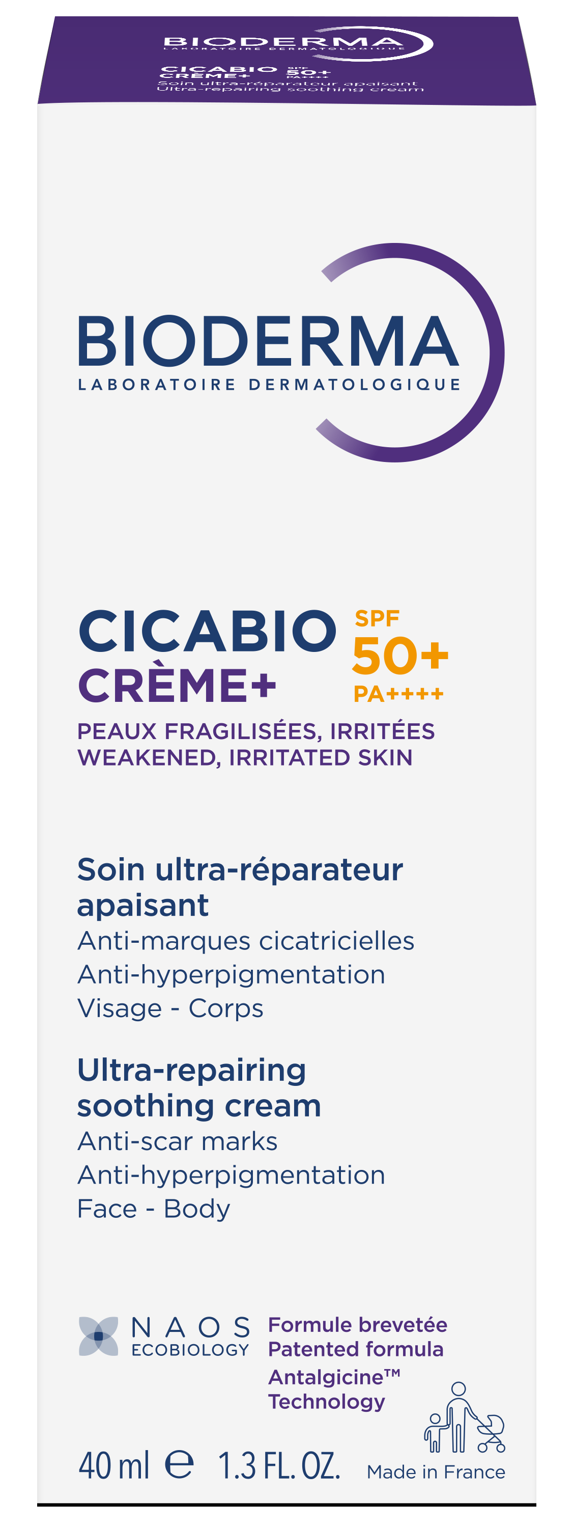 Bioderma Cicabio Cream Plus SPF50 40 milliliters