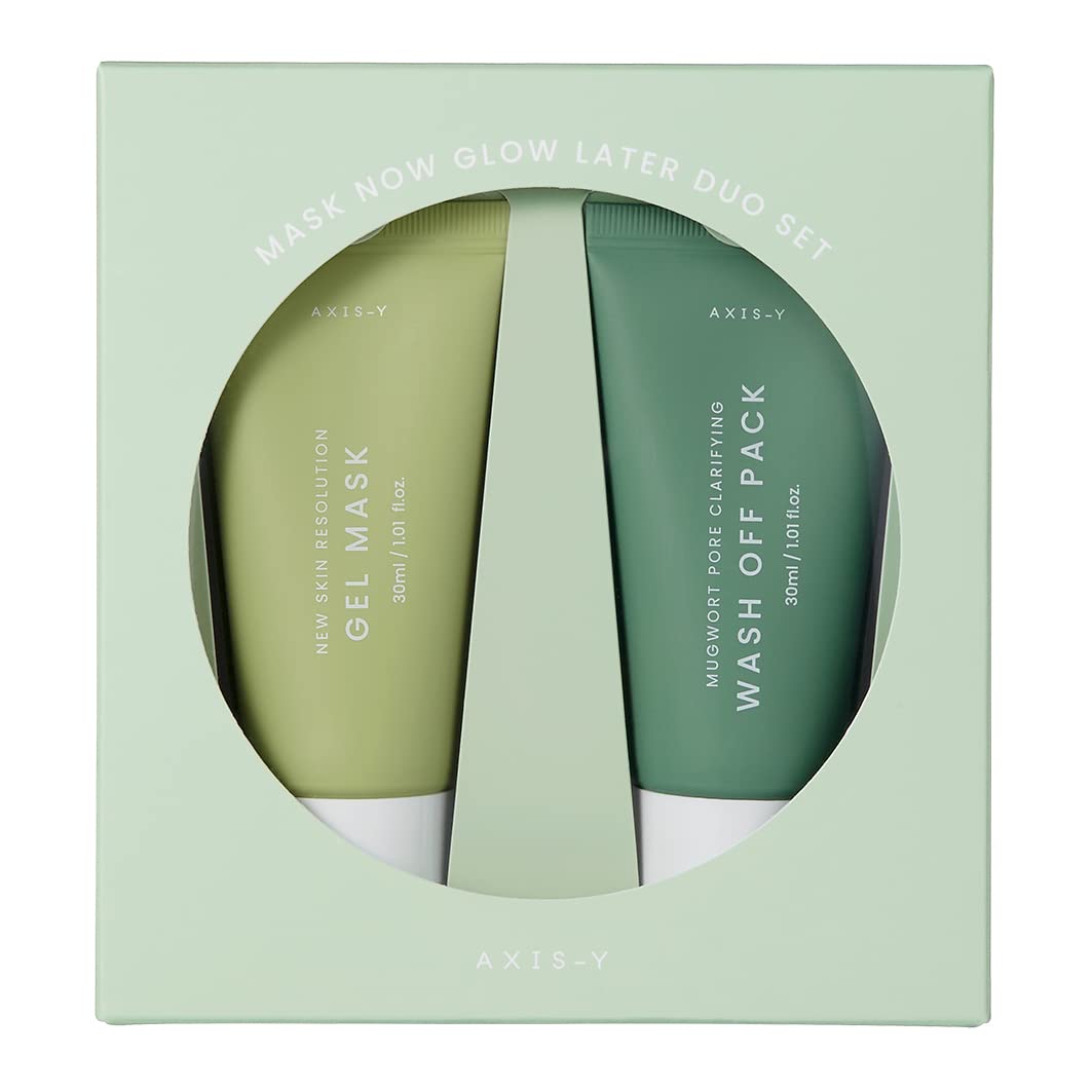 Axis-Y Mask Now Glow Later Wash Off Pack + Gel Mask Duo Set - 30 ml