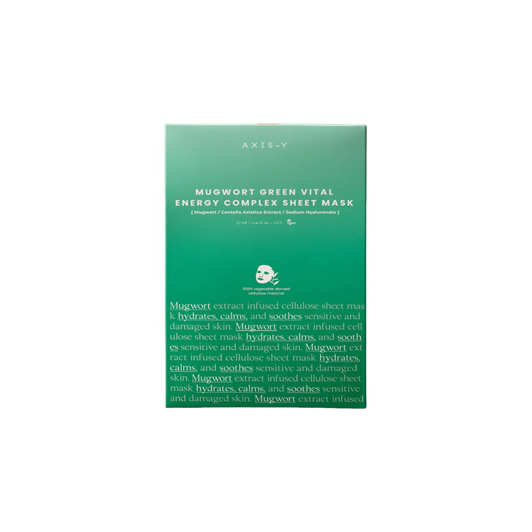 Axis-Y Mugwort Green Vital Energy Complex Sheet Mask - 27 ml