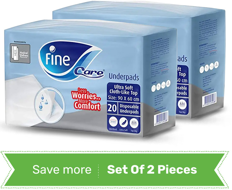 Fine Care Under Pads 60 x 90 cm - 20 Pieces (Pack of 2)