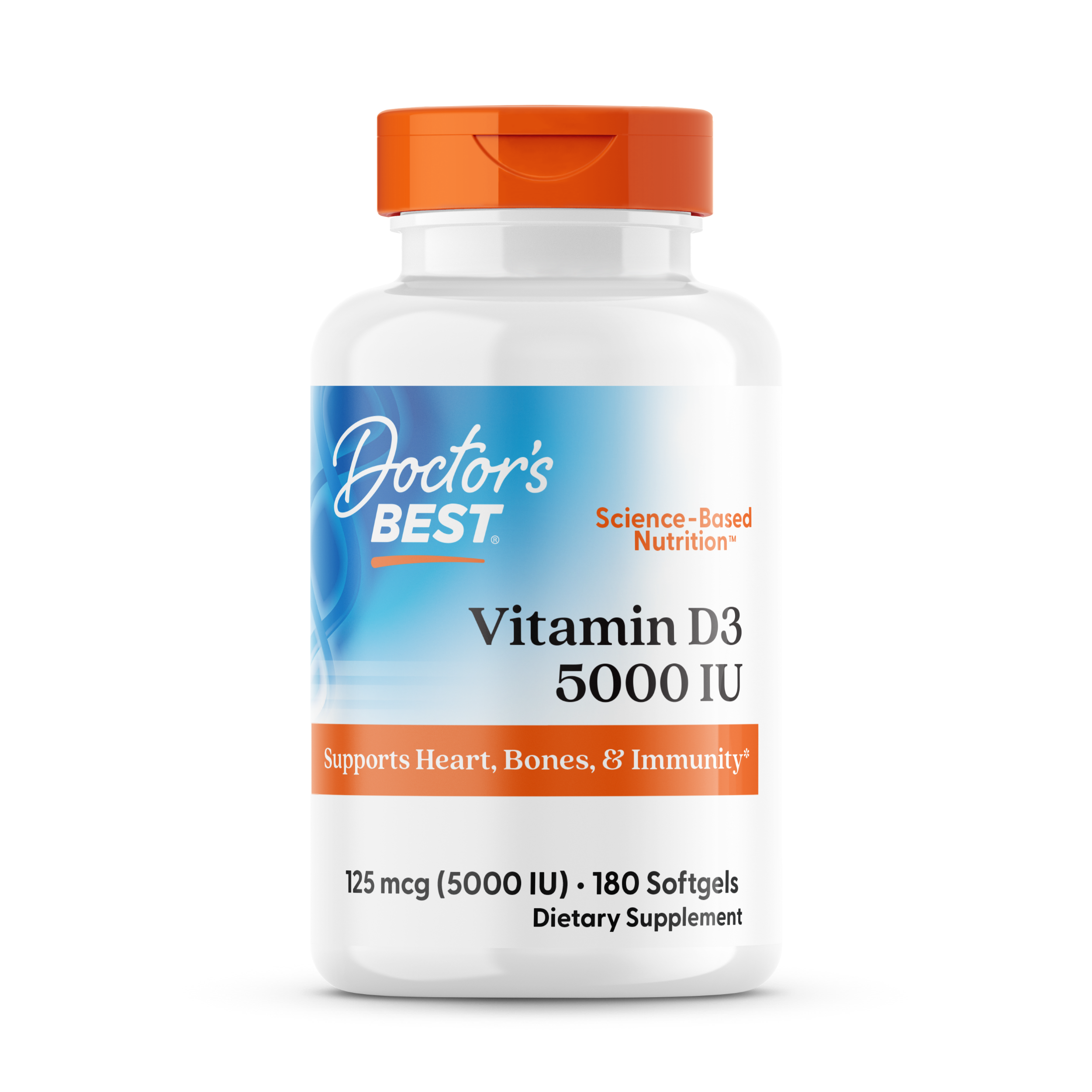 Doctor'S Best Vitamin D3 125 Mcg 5000 Iu 180 Softgel