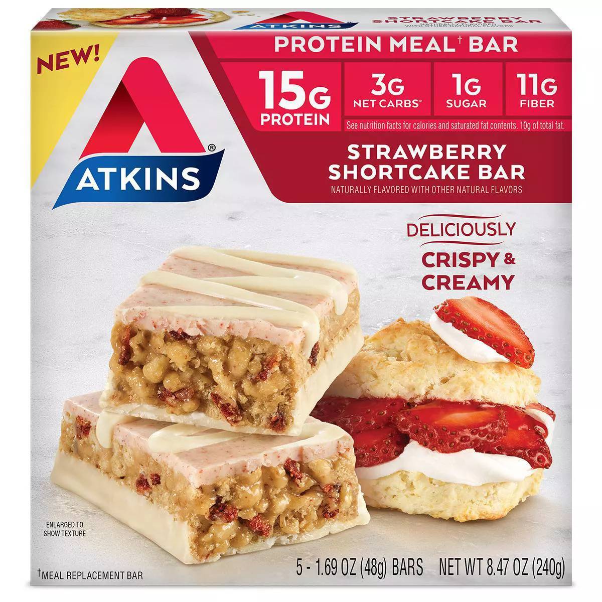 Atkins Meal Strawberry Shortcake Bar - 5 pack