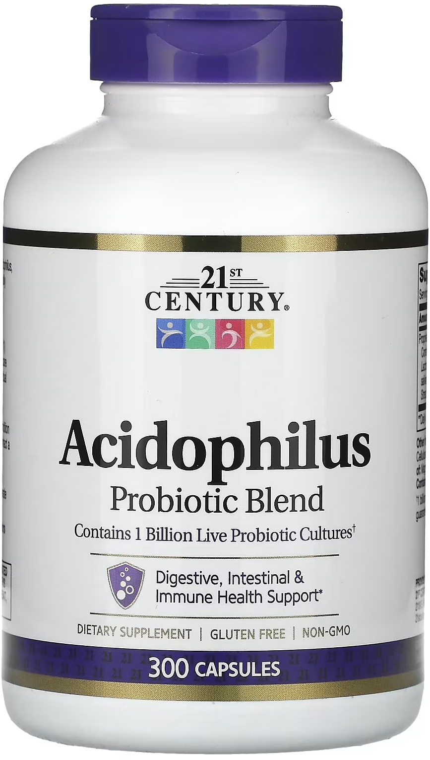 21 سنشري أسيدوفيلوس مزيج بروبيوتيك 300 كبسولة