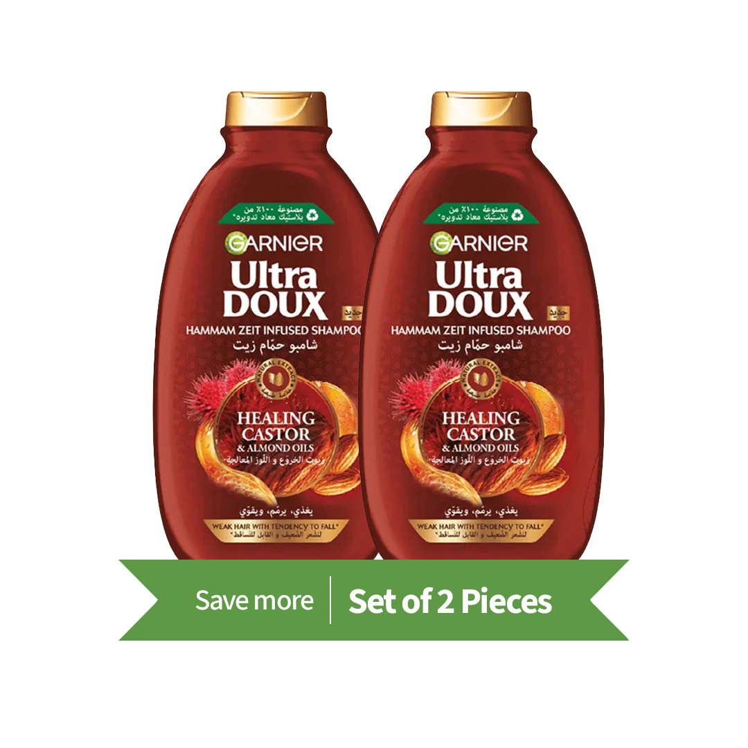 Ultra Doux Shampoo Almond & Castor - 400 ml Twin Pack