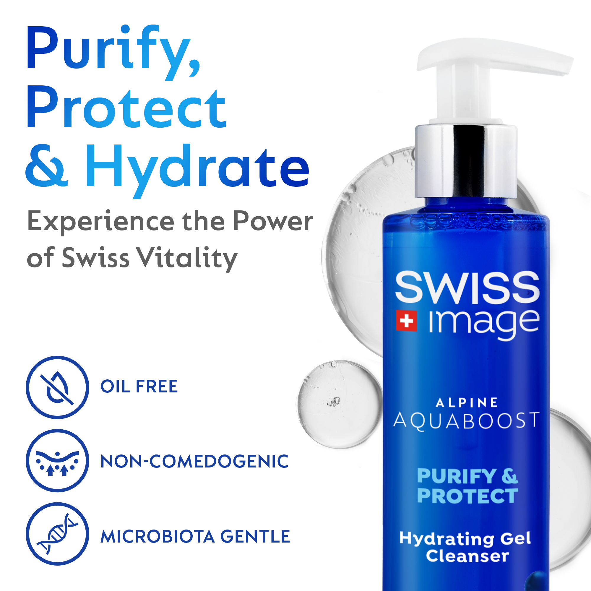 Swiss Image Aquaboost Water Gel Cleanser Pump 200ml | Nahdi