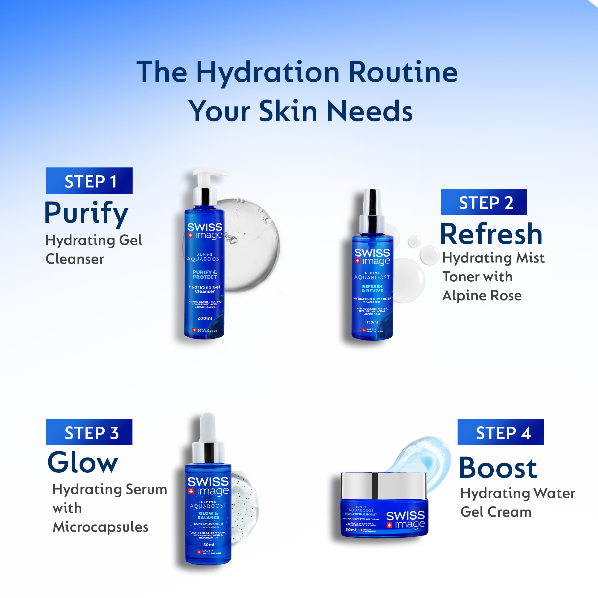 Swiss Image Aquaboost Water Gel Cleanser Pump 200ml | Nahdi