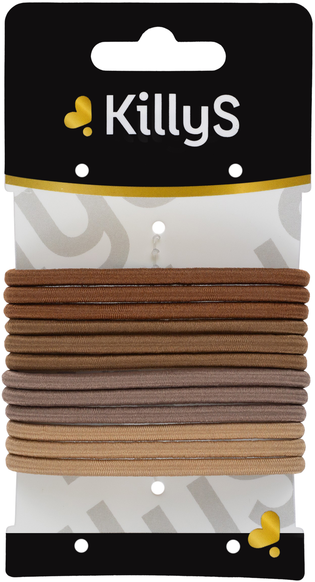 Killys Thick Hair Elastics Mix Color - 12 pcs