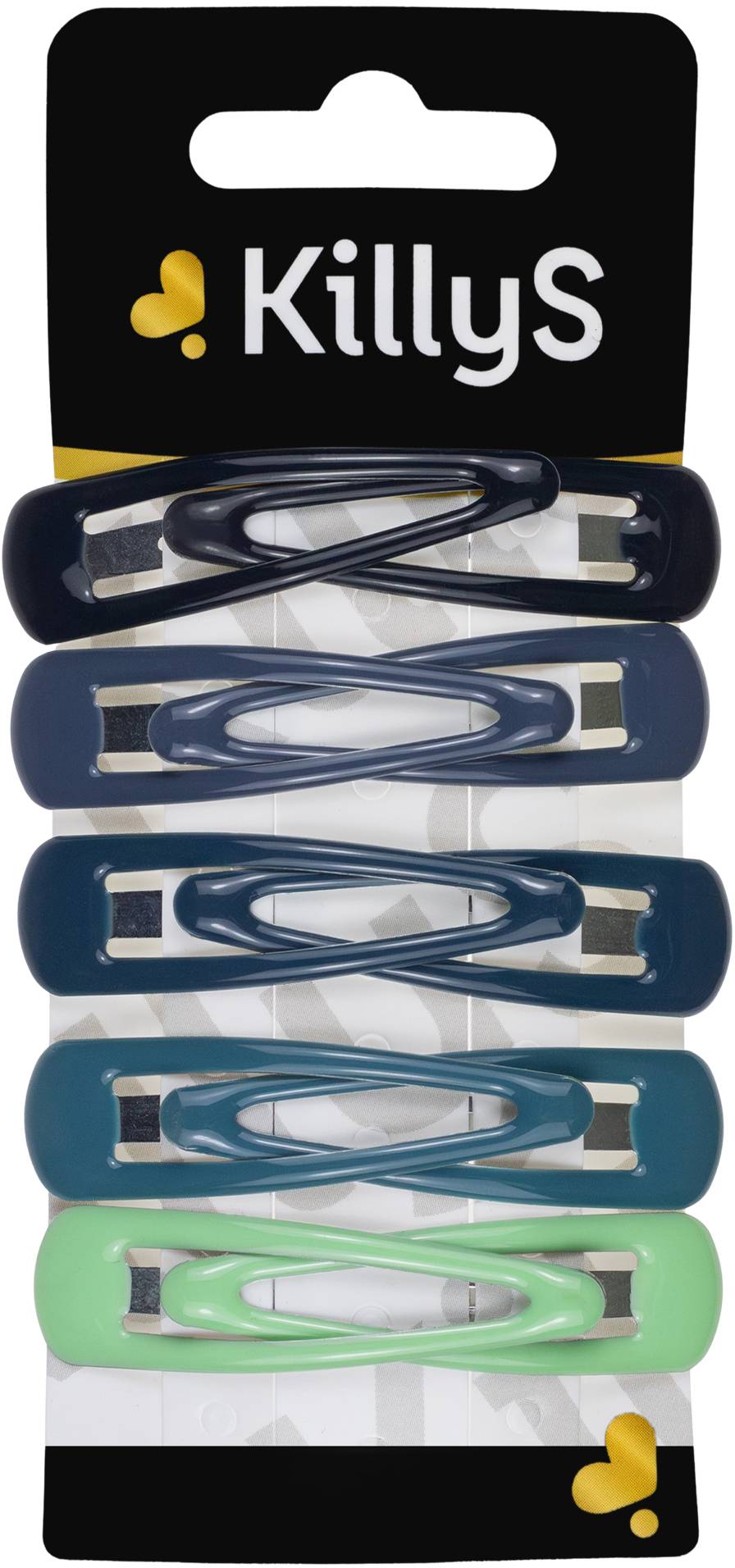 Killys Hair Snap Clips, Shades Of Blue - 10 Pcs