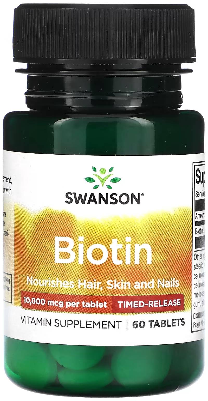 سوانسون بيوتين سوانسون بيوتين موقت الإصدار 10,000 ميكروغرام 60 قرص