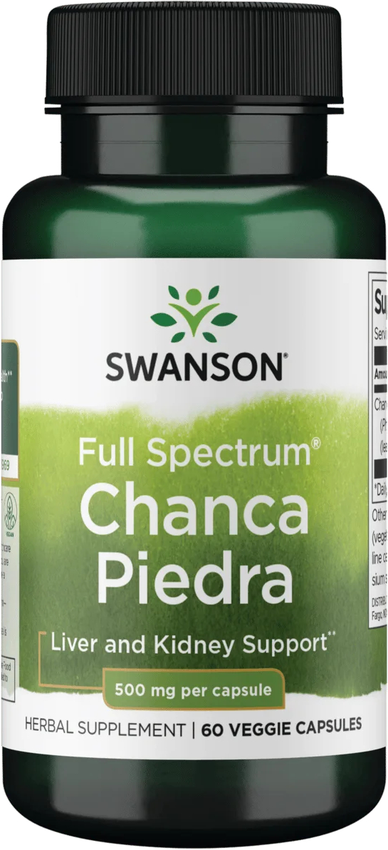 Swanson Full Spectrum Chanca Piedra 500 Mg 60 Veg Capsules