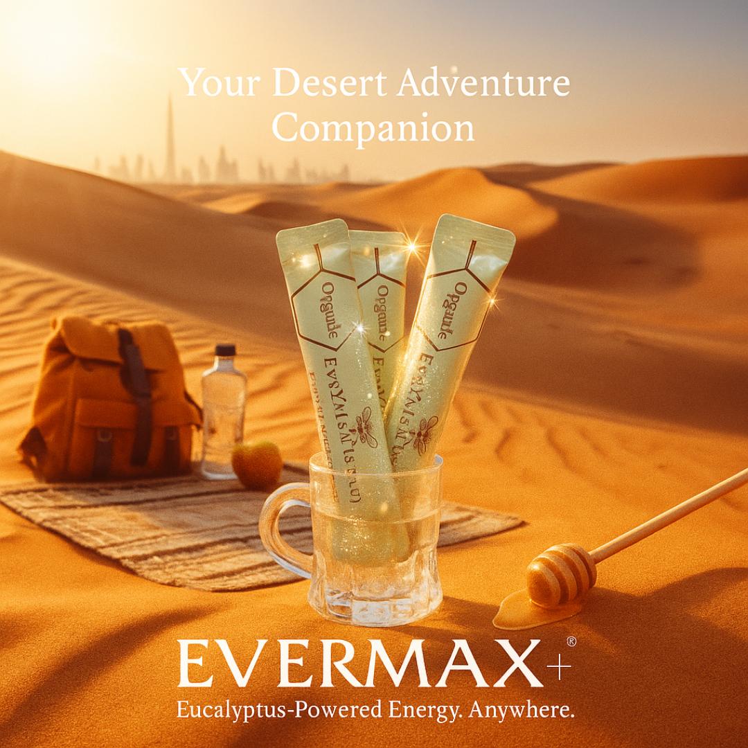 Evermax Manuka Honey with Eucalyptus, Premium Manuka Honey Blended with Eucalyptus for a Naturally Soothing Daily Honey, Rich Aromatic Flavour for Tea Toast and Wellness Routines