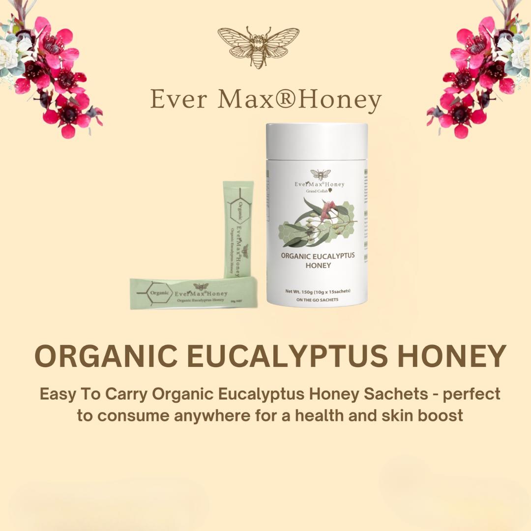 Evermax Manuka Honey with Eucalyptus, Premium Manuka Honey Blended with Eucalyptus for a Naturally Soothing Daily Honey, Rich Aromatic Flavour for Tea Toast and Wellness Routines