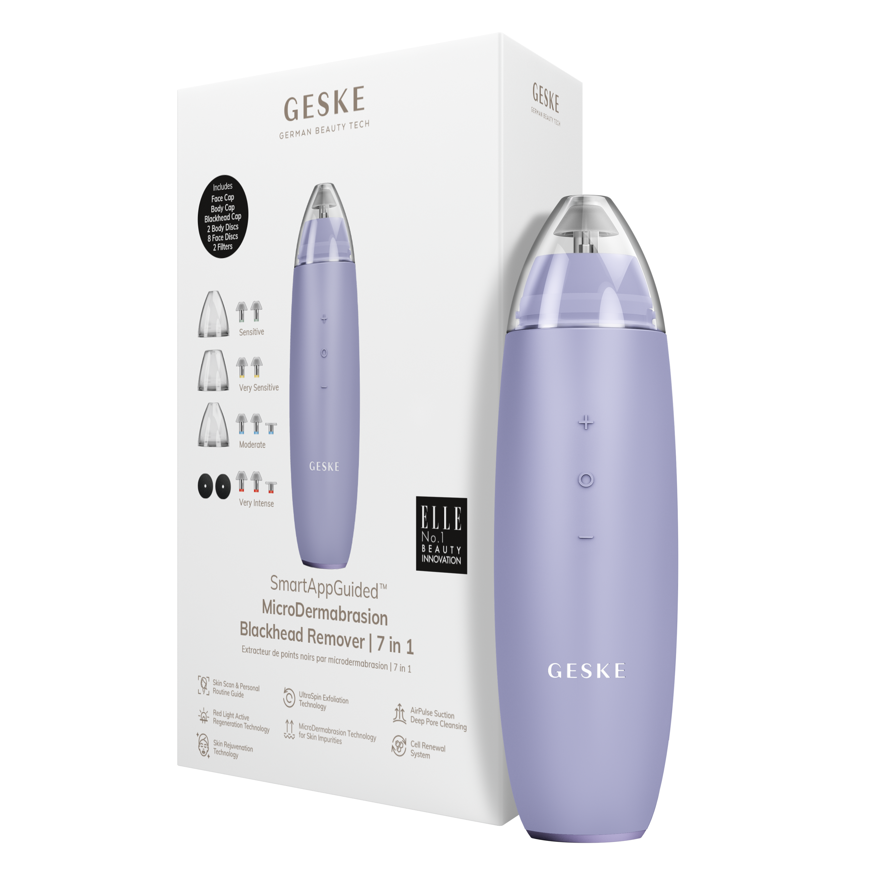 Geske Micro Derma Brasion Blackhead Remover- 7 In 1- Purple
