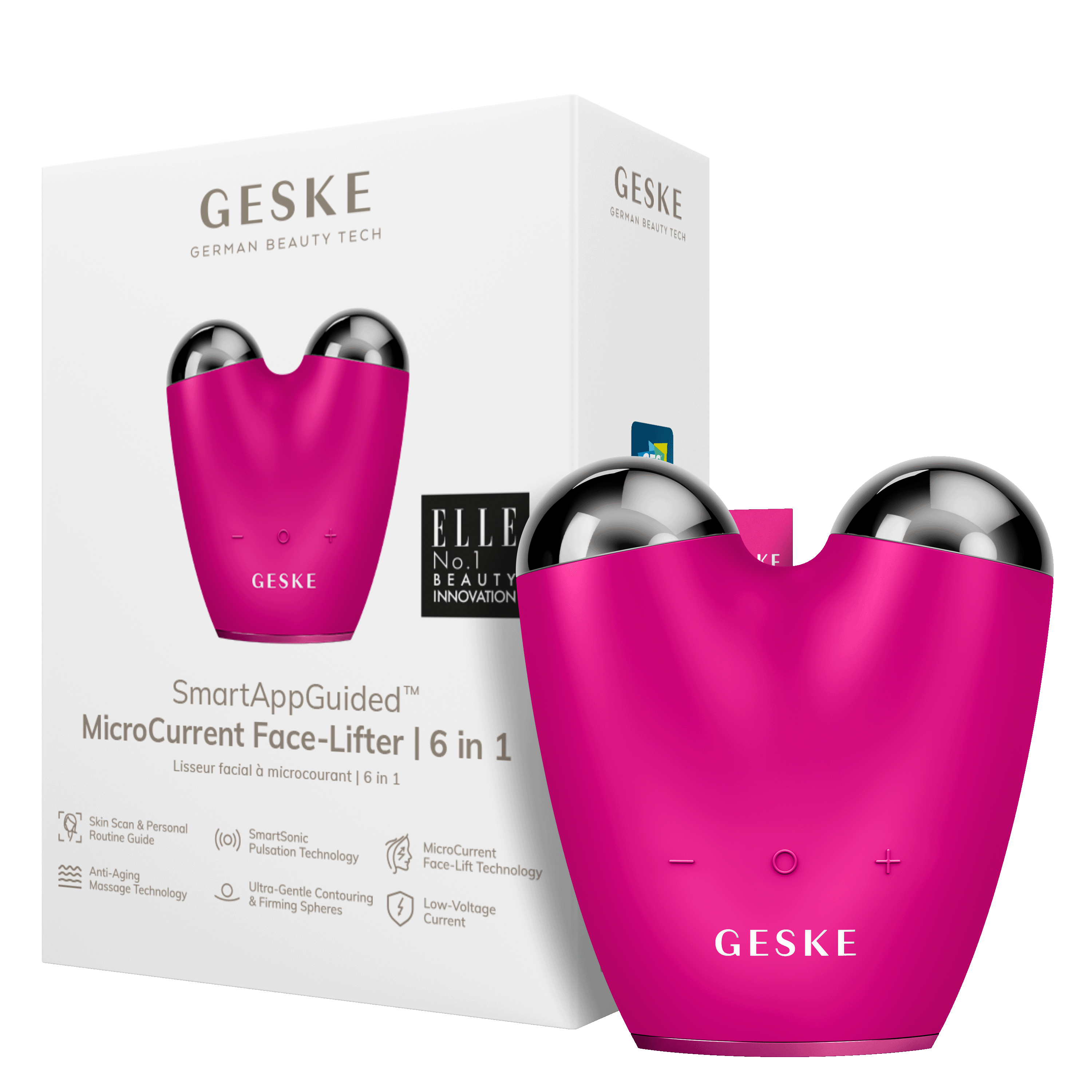 Geske Microcurrent Face Lifter 6 In 1 Magenta