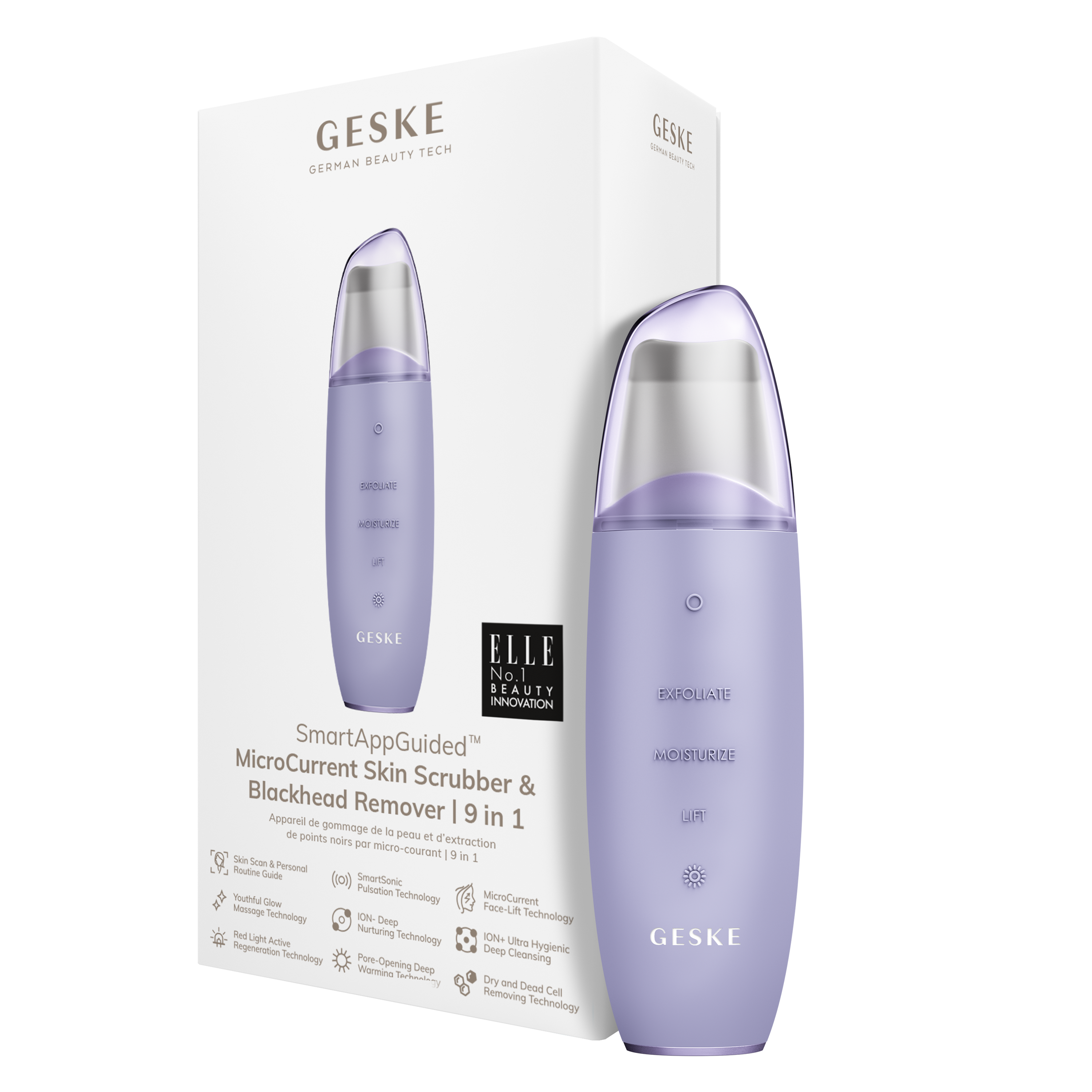 Geske Microcurrent Skin Scrub Blackhead Remover 9In1 Purple