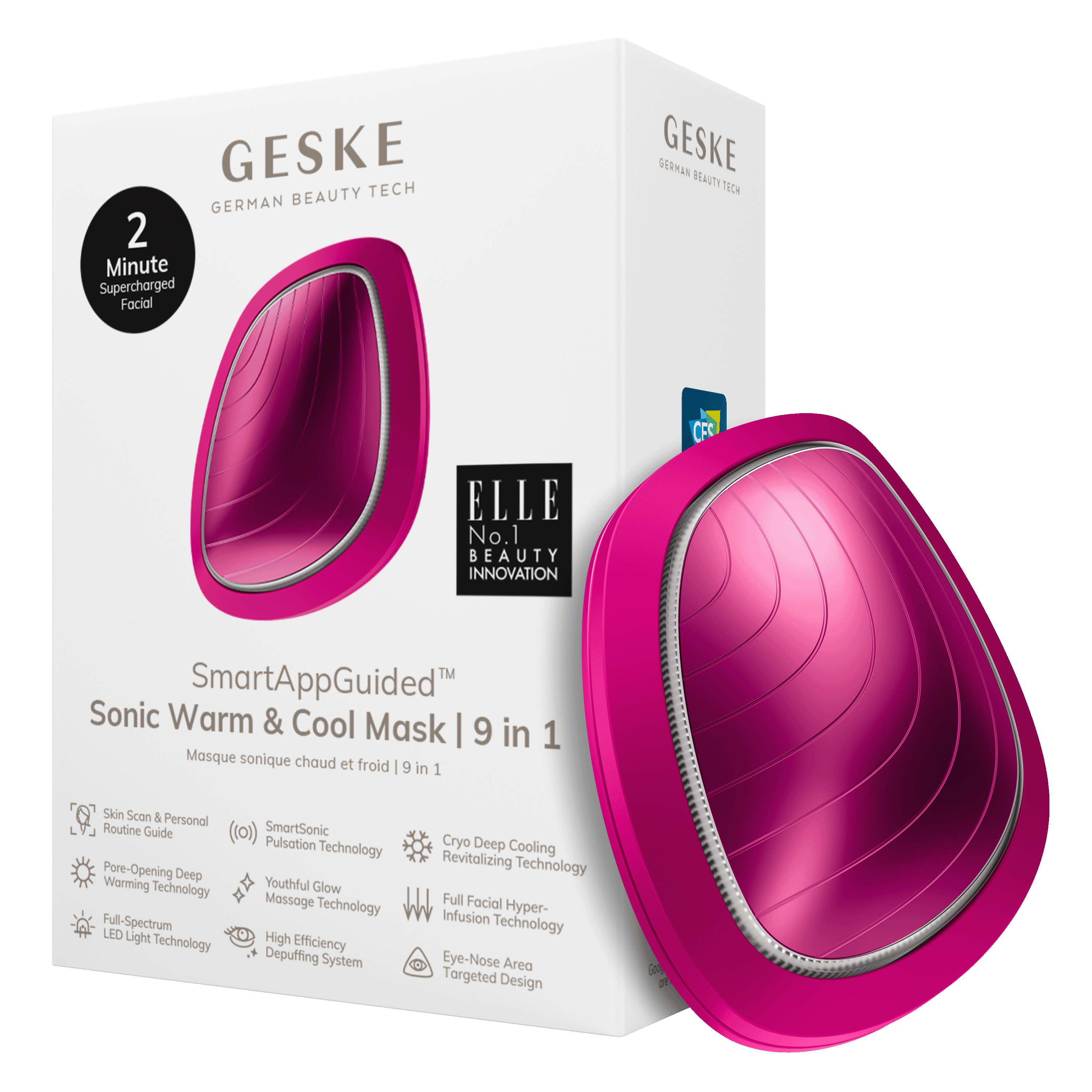 GESKE Sonic Warm And Cool Mask 9in1 Magenta