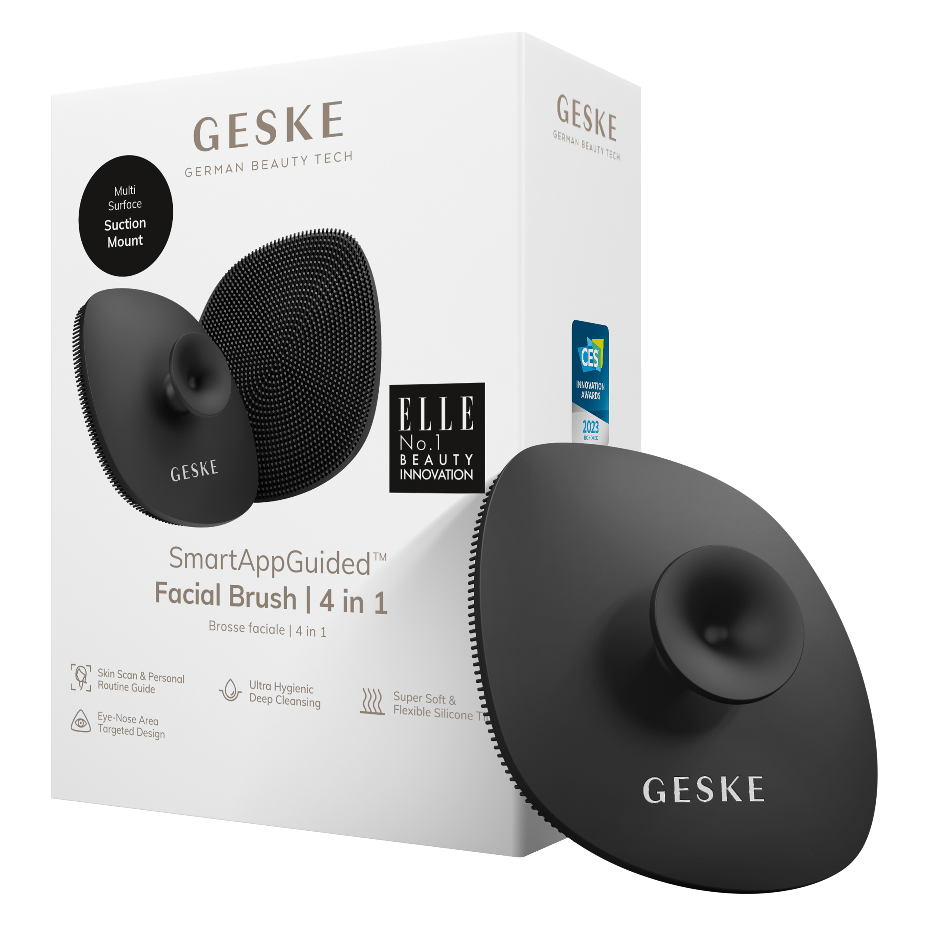 Geske Facial Brush 4 In 1 Gray