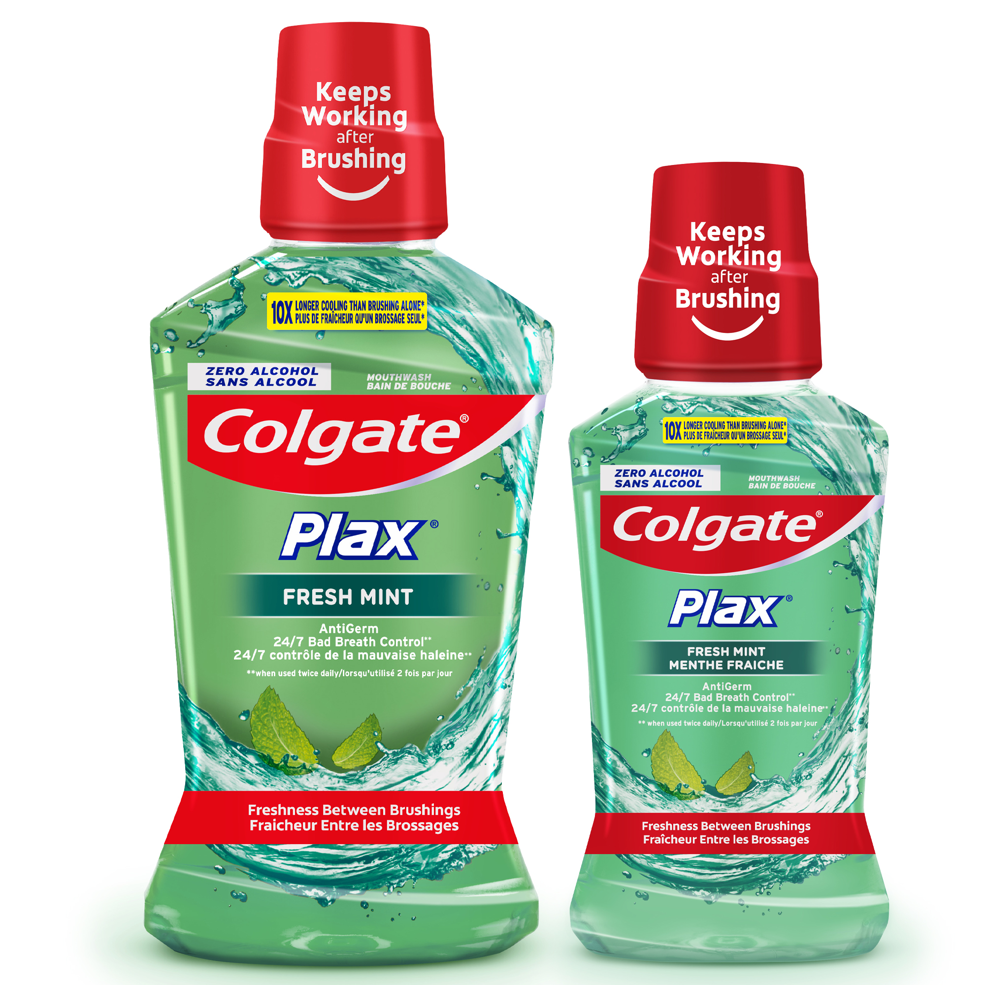 كولجيت بلاكس غسول فم بنكهة النعناع الطازج بدون كحول 500 مل+ 250 مل