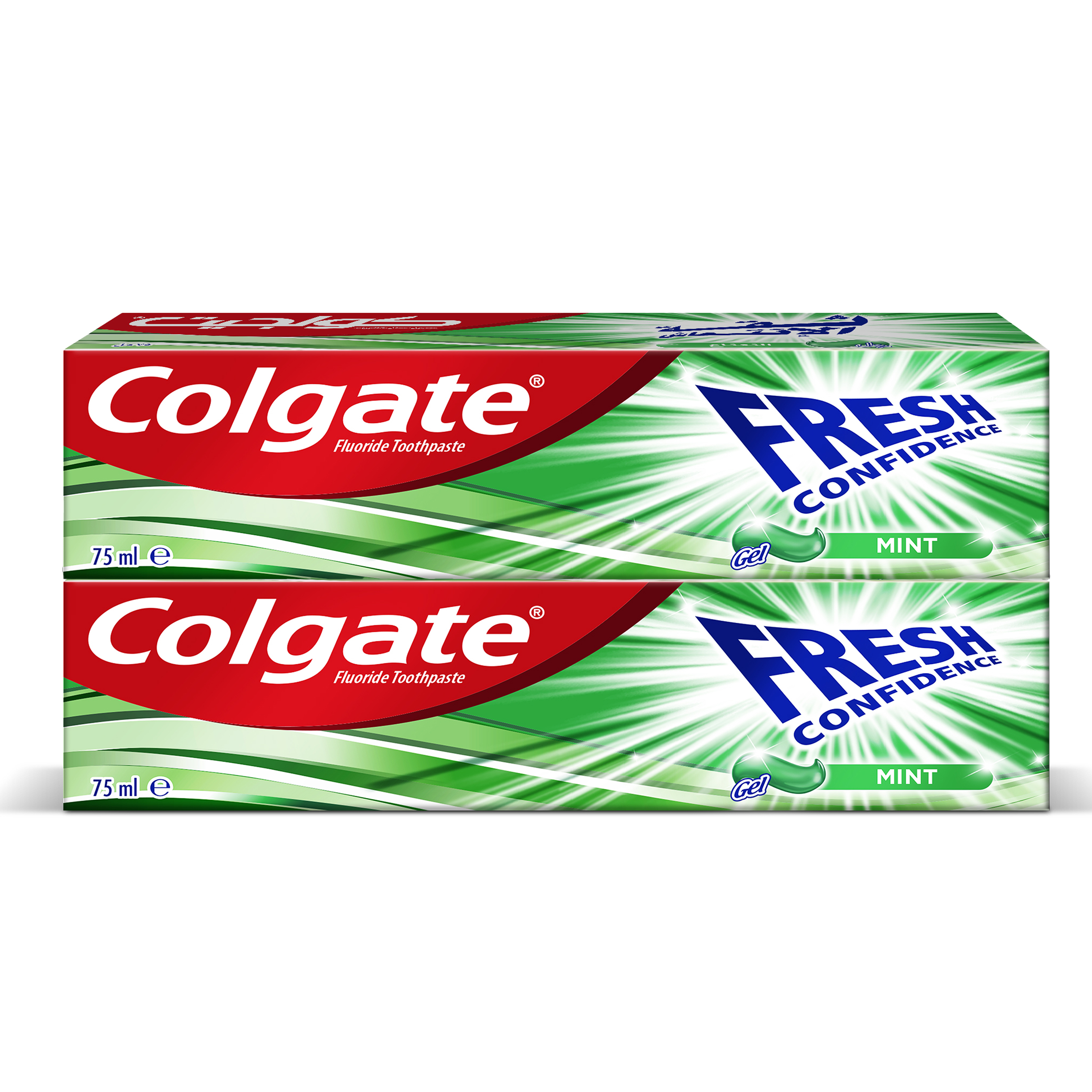 كولجيت معجون أسنان فريش كونفيدنس جل أخضر 2 × 75 مل