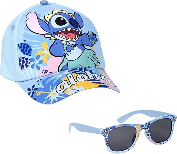 Disney Stitch Sunglasses&Hat Set Blue