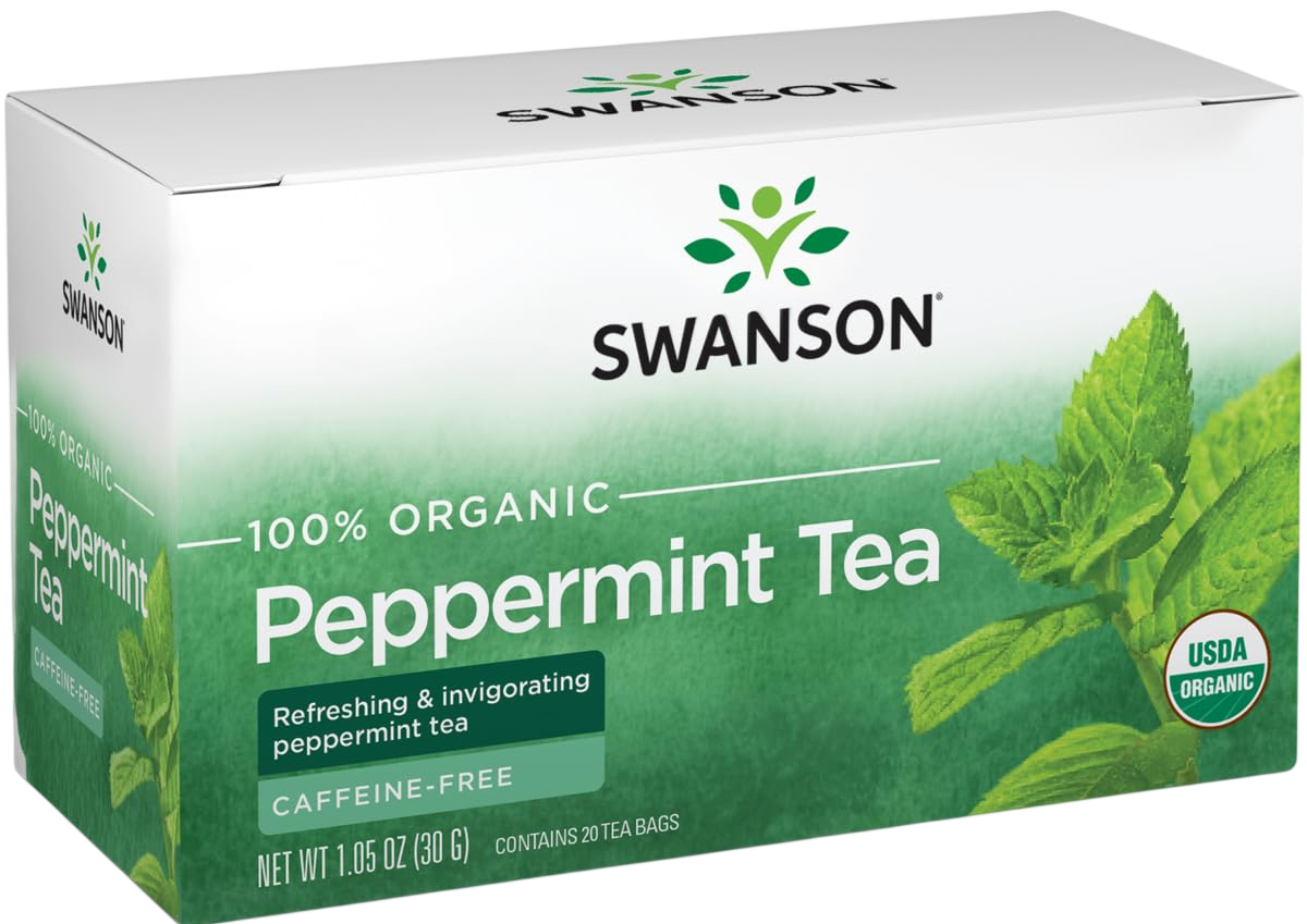 Swanson 100% Organic Peppermint Tea - 20 Bag(S)