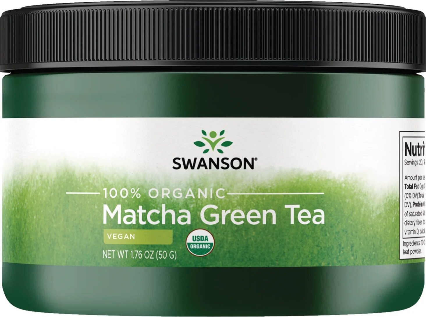Swanson Certified Organic Matcha Green Tea Powder - 1.76 Oz