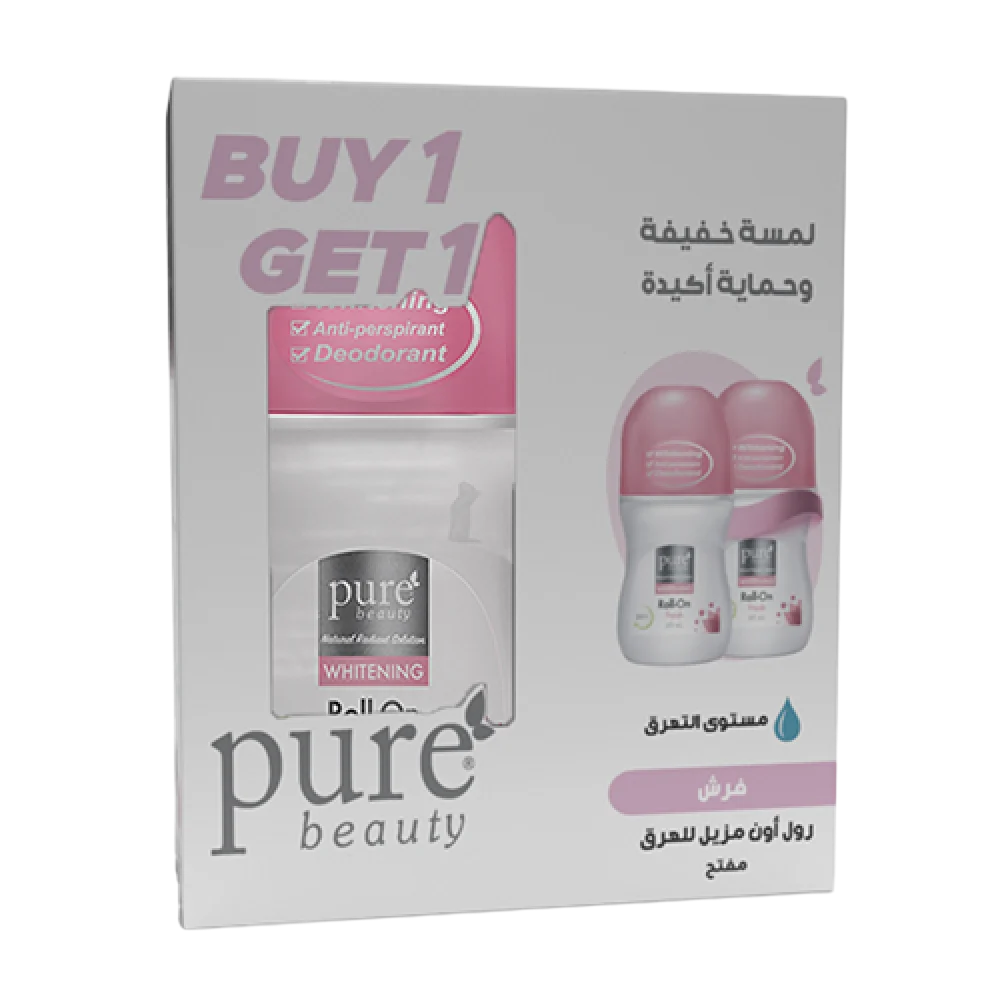 Purebeauty Whitening Deodorant Roll-On Fresh 60 ml (1+1)