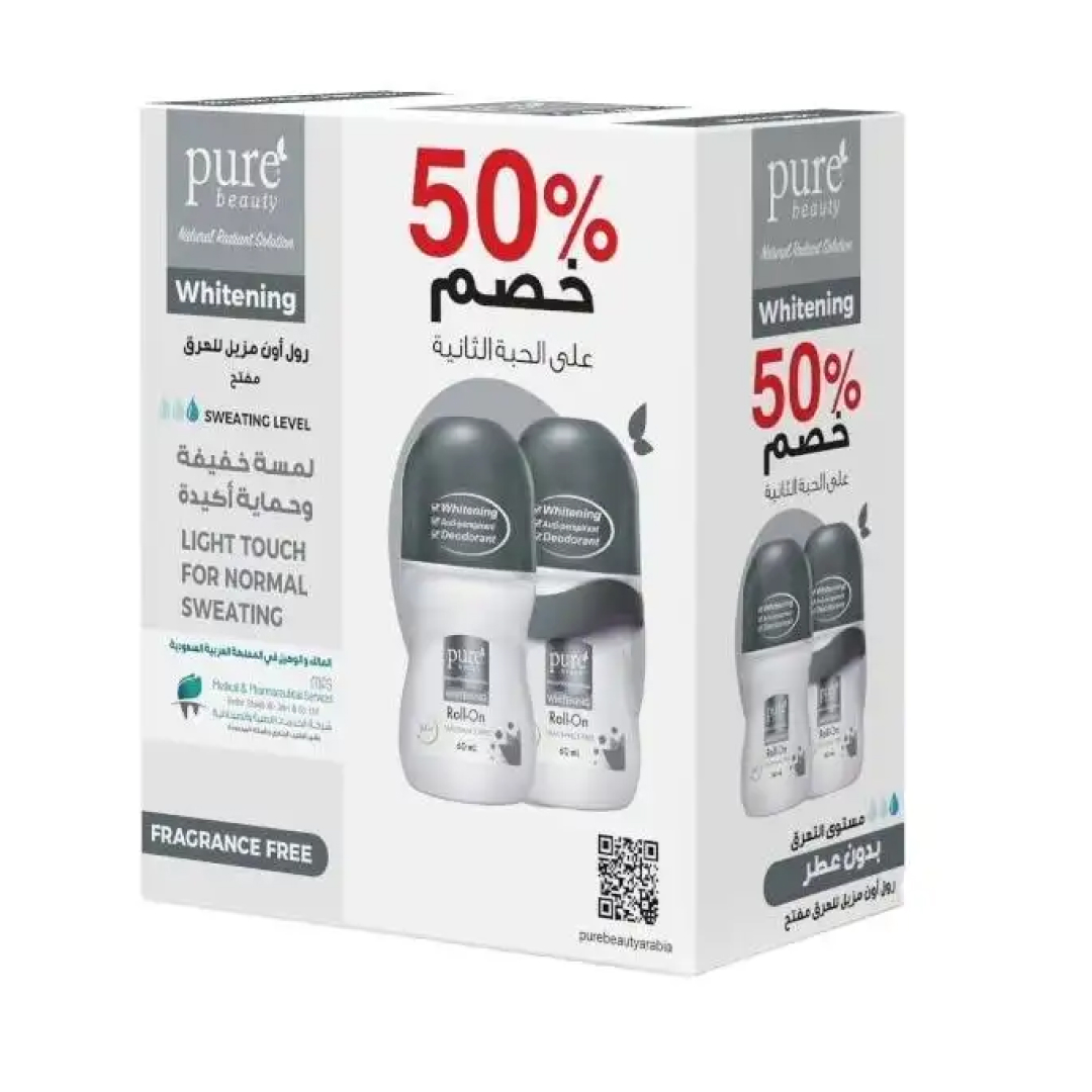 Pure Beauty Whitening Deo Roll On Fragrance Free 50 2nd