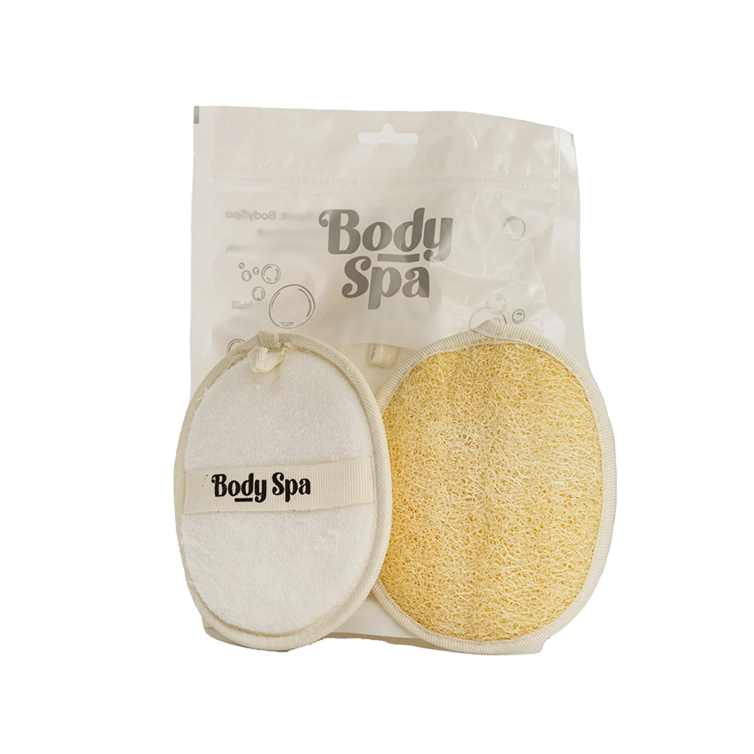 Body Spa Natural Egyptian Loofah Oval 2 Pcs - Medium