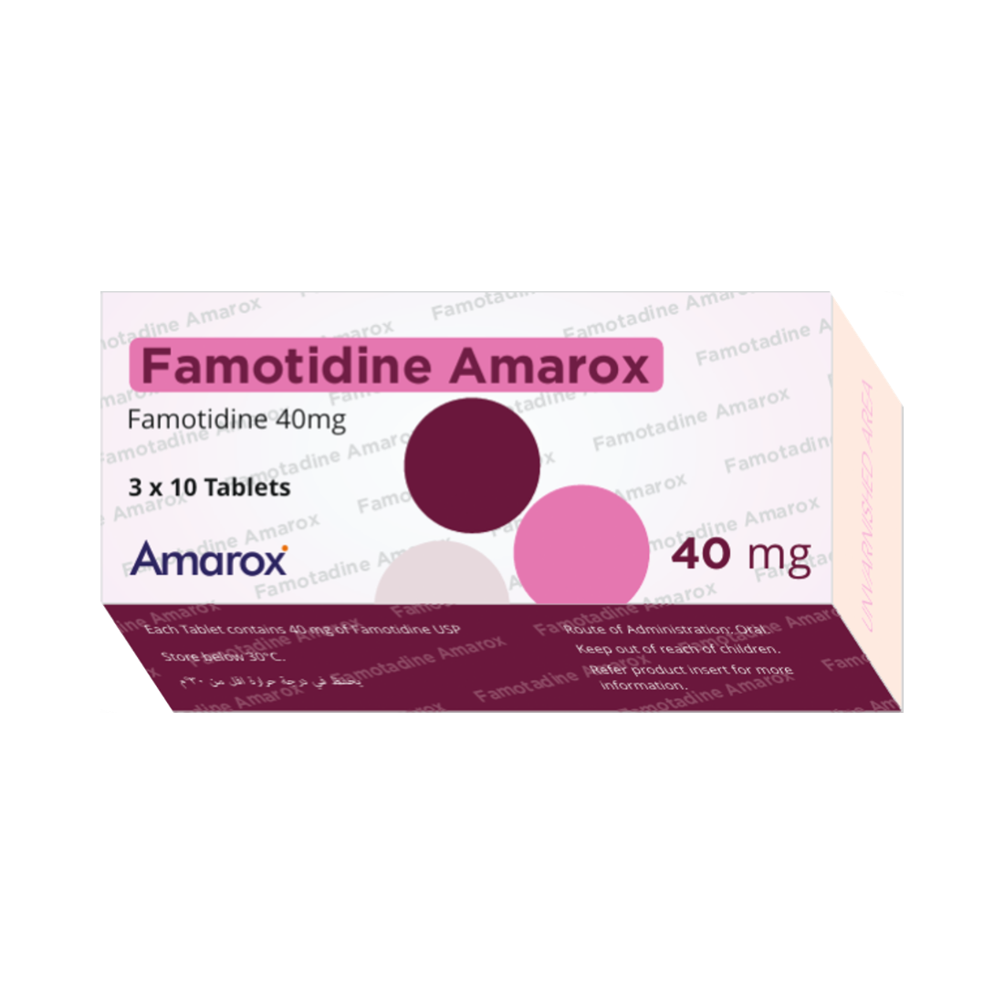 Famotidine Amarox 40 mg 30 Tablets