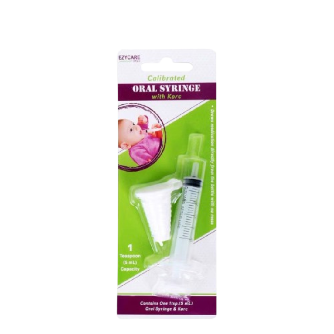 Ezycare Oral Syringe W/ Dosage Cork (5 Ml)