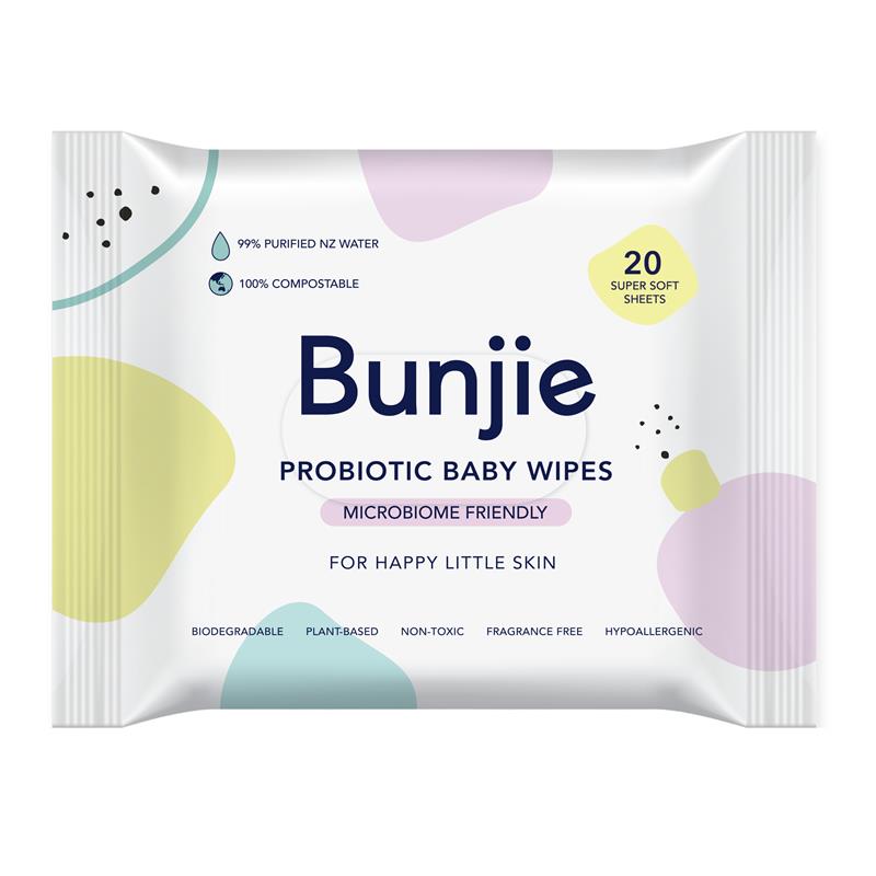 Bunjie TRAVEL WIPES 20 SHEETS