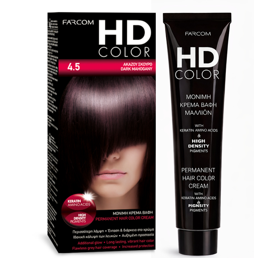 Farcom HD Hair Color No 4.5 Dark Mahogany