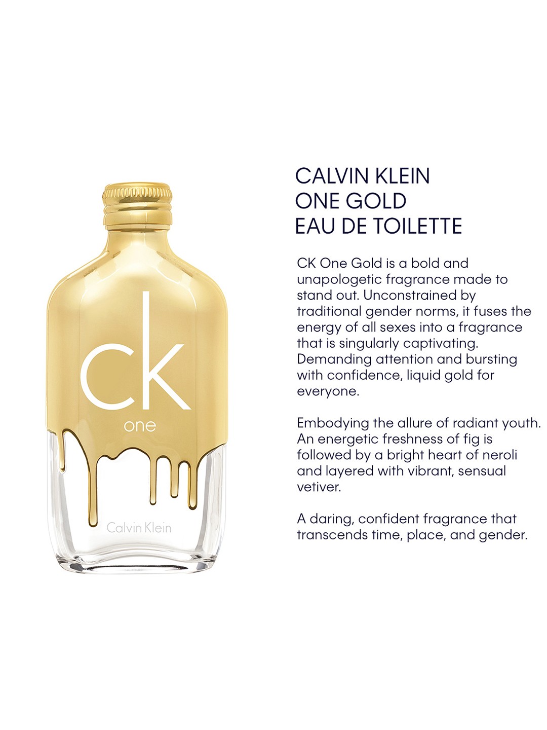 Calvin Klein Ck One Gold Eau de Toilette Unisex - 50 ml | Nahdi